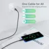 Cablu USB Type C - USB Type C Choetech XCC-1003 PD 60W 1.2m negru - imagine 4