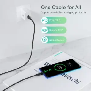 Cablu USB Type C - USB Type C Choetech XCC-1003 PD 60W 1.2m negru