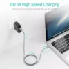 Cablu USB Type C - USB Type C PD 100W 1.8m gri Choetech XCC-1002-GY - imagine 2