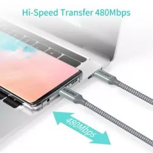 Cablu USB Type C - USB Type C PD 100W 1.8m gri Choetech XCC-1002-GY