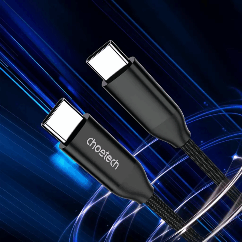 Cablu USB type C - USB type C PD 240W 2m negru textil Choetech XCC-1036-BK