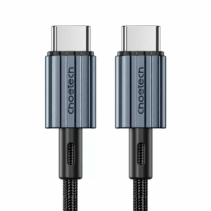 Cablu USB type C - USB type C PD 60W 3A 2m negru textil Choetech XCC-1015-BK