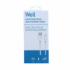 Cablu USB2.0 A tata - Lightning 2m 2.4A alb Well - imagine 2