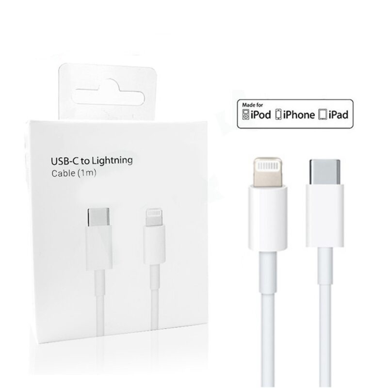 Cablu USB3.1 type C - Apple lightning 1m alb