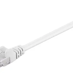 Cablu UTP cat5e mufat 0.5m patch cord alb Goobay