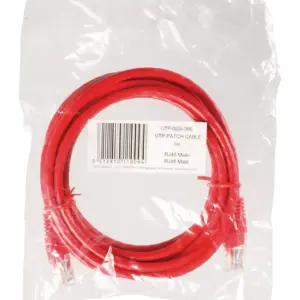 Cablu UTP CAT5e mufat 3m patch cord rosu