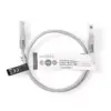 Cablu UTP Nedis Cat5e mufat 0.5m patch cord gri - imagine 3