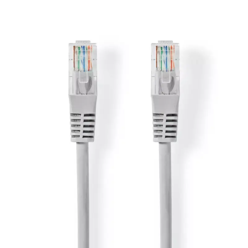 Cablu UTP Nedis Cat5e mufat 0.5m patch cord gri