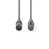 Cablu XLR stereo Nedis XLR 3pini tata - XLR 3pini mama 1.5m gri - imagine 2