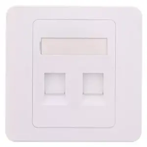 Capac priza RJ45 fara Keystone 2 porturi alb Well