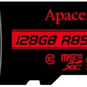 Card microSDXC UHS-I Apacer 128GB R85 clasa10 cu adaptor SD citire 85MB/s