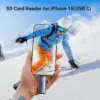 CARD READER extern Ugreen CM185 50706 USB 3.0 /USB Type-C 3.0 citeste /scrie SD /microSD 5Gbps maxim 2TB - imagine 3