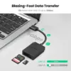 CARD READER extern Ugreen CR127 20250 interfata USB 3.0 citeste /scrie SD /microSD 5Gbps negru - imagine 3