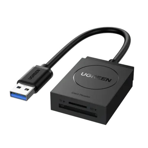 CARD READER extern Ugreen CR127 20250 interfata USB 3.0 citeste /scrie SD /microSD 5Gbps negru