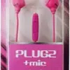 Casca in ureche 3.5 mm roz cu microfon Plugz Maxell - imagine 2