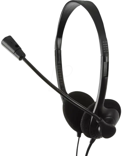 Casti cu microfon Jack 3.5 mm 20/20000Hz 32ohm 98dB 1.8m LOGILINK HS0001