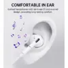 Casti In-Ear cu fir Choetech OC-A011-WH USB-C microfon reglare volum silicon alb - imagine 2