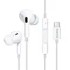 Casti In-Ear cu fir Choetech OC-A011-WH USB-C microfon reglare volum silicon alb