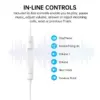 Casti In-Ear cu fir Choetech OC-A011-WH USB-C microfon reglare volum silicon alb - imagine 3