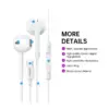 Casti In-Ear cu fir Choetech OC-A012-WH USB-C microfon reglare volum alb EARPHONE-OCA012-CHO - imagine 6