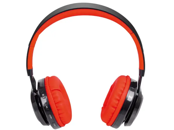 Casti multimedia cu Bluetooth V2.1 Radio MP3 microSD rosu/negru Trevi - imagine 2