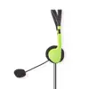 Casti PC On-Ear Nedis 2x3.5 mm 2m verde cu microfon - imagine 2