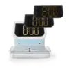 Ceas cu alarma Nedis incarcator wireless Qi lumina multicolora alb - imagine 2