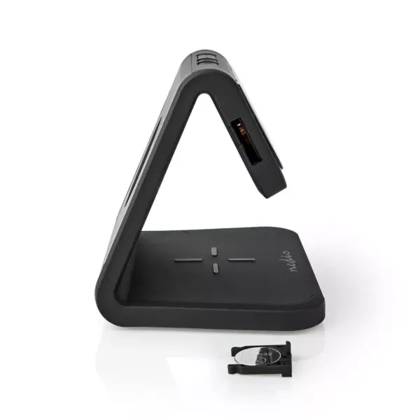 Ceas cu alarma Nedis incarcator wireless Qi lumina multicolora negru - imagine 11