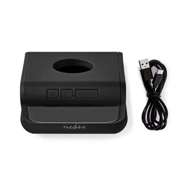 Ceas cu alarma Nedis incarcator wireless Qi lumina multicolora negru - imagine 12