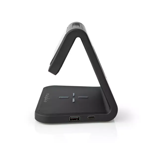 Ceas cu alarma Nedis incarcator wireless Qi lumina multicolora negru - imagine 3