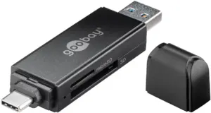 Cititor card reader USB 3.0 si USB TYPE C pentru SDXC SDHC MicroSD si SD Goobay 58261