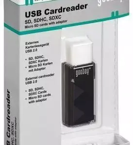 Cititor SD/SDHC extern negru Goobay