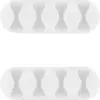 Cleme pentru gestionarea cablurilor cu 4 sloturi Goobay set 2buc alb - imagine 2
