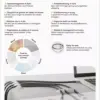 Cleme pentru gestionarea cablurilor cu 4 sloturi Goobay set 2buc alb - imagine 7