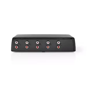 Comutator audio analogic Nedis 4x (2x RCA Stereo mama) - 1x RCA Stereo mama +iesire casti negru