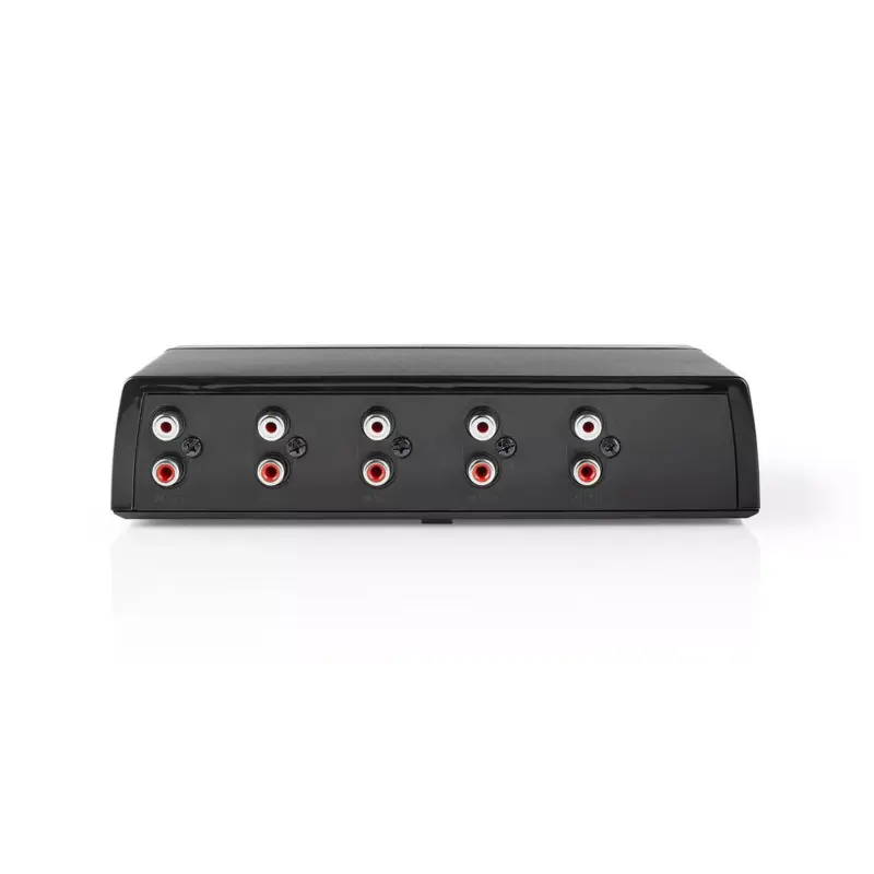 Comutator audio analogic Nedis 4x (2x RCA Stereo mama) - 1x RCA Stereo mama +iesire casti negru