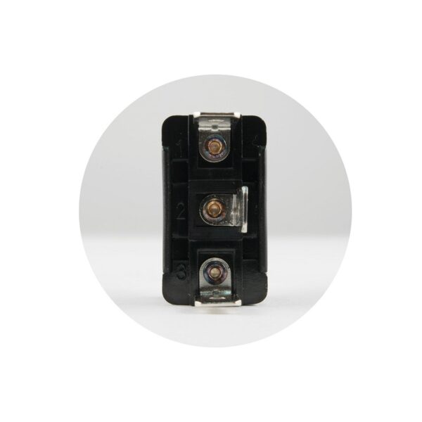 Comutator basculant ON-OFF-ON cu retinere 1 circuit 3 pozitii 250V 6A incastrabil 12mm Somogyi Elektronic - imagine 2