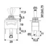 Comutator cu brat 1 circuit 10A 250V ON-OFF-ON cu retinere - imagine 2