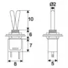 Comutator cu brat 1 circuit 1A-250V OFF-ON cu retinere - imagine 3