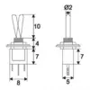 Comutator cu brat 1 circuit 1A-250V ON-ON cu retinere - imagine 2