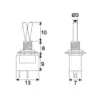 Comutator cu brat 1 circuit 3A 250V OFF-ON 09016 cu retinere - imagine 2