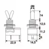 Comutator cu brat 1 circuit 3A 250V ON-OFF 09056 cu retinere - imagine 2