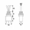 Comutator cu brat 1 circuit 3A 250V ON-OFF-ON cu retinere - imagine 2