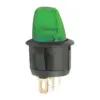 Comutator cu brat 1 circuit OFF-ON 6A 250V verde cu retinere