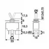 Comutator cu brat 2 circuit 10A 250V ON-ON cu retinere - imagine 2
