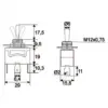 Comutator cu brat de moment 1 circuit 10A 250VAC ON-OFF-ON fara retinere - imagine 2