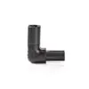 Conector alimentare IEC-320-C7 mama - IEC320-C8 tata unghi 90 negru - imagine 2