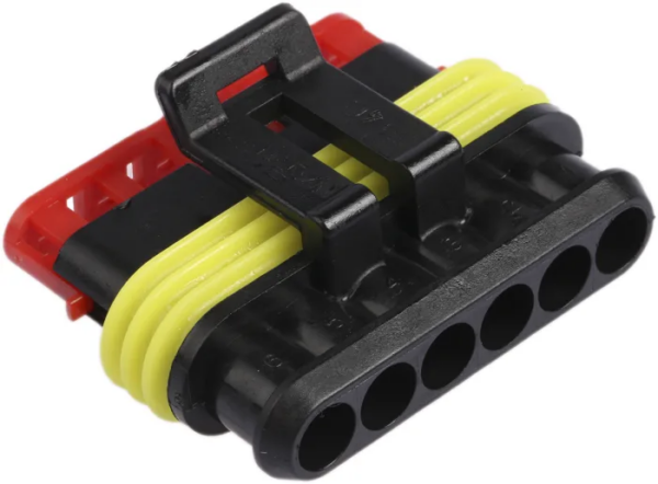 Conector cablu Superseal 1.5 mama mufa 6 pini IP67 TE Connectivity 282090-1 - imagine 2