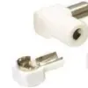 Conector coaxial mama ecranat plastic cotit 90 grade Valueline
