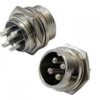 Conector MICROFON MARE 4 Pini set Mama+Tata 20 mm - imagine 2